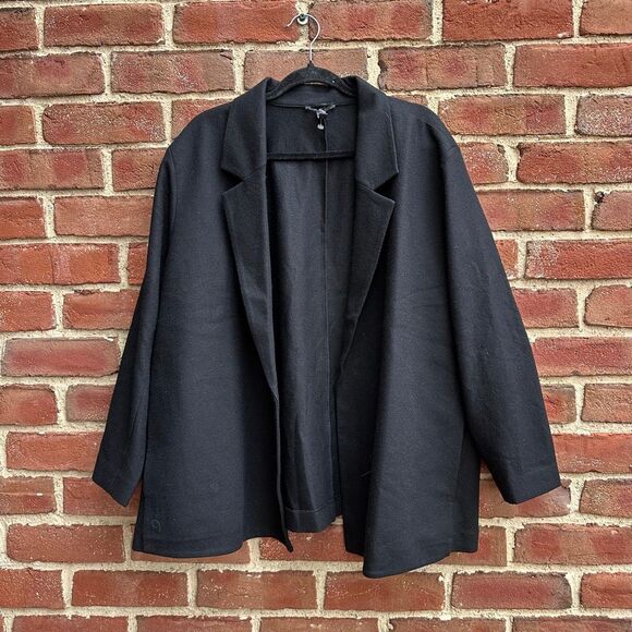 Eileen Fisher Jackets & Blazers - Eileen Fisher $398 felted Wool Jersey Blazer black 3X NEW